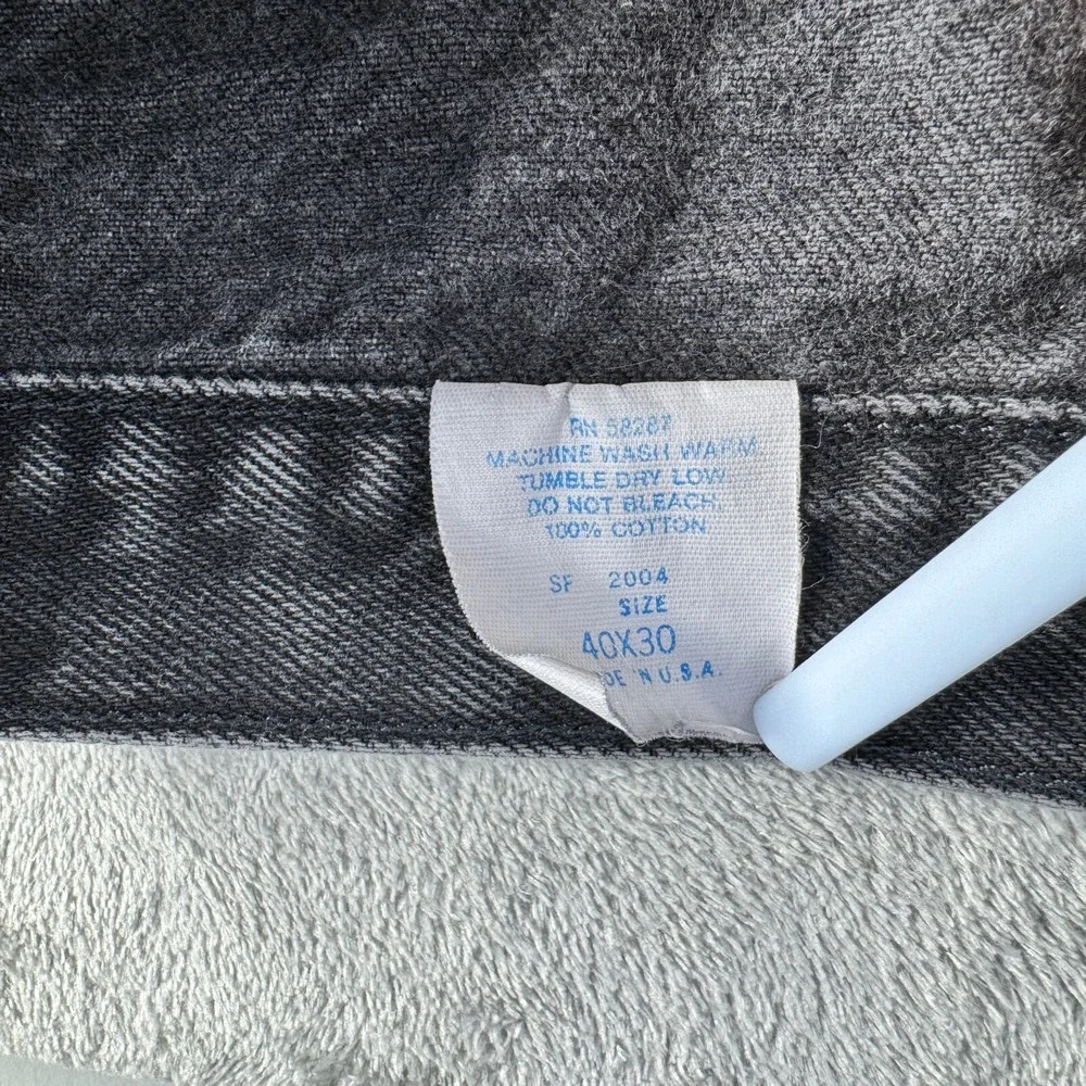 Vintage Premium Blue Label Jeans Mens 40x30 Black Relaxed Tapered Made in USA